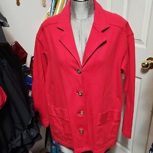 Andrea Jovine Vibrant Red Blazer